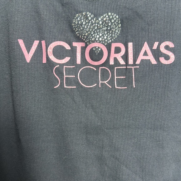 VS/ VICTORIA SECRET rhinestone heart tank top - Picture 2 of 8